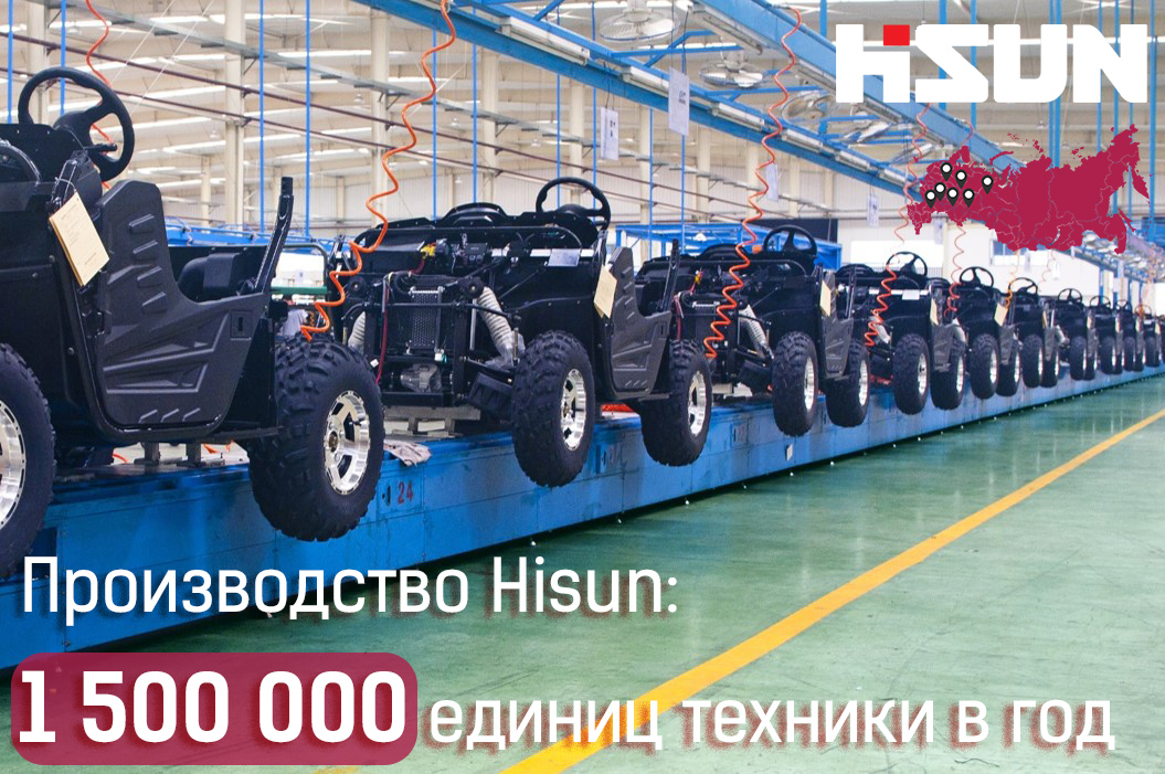 Производство Hisun: 1,5 миллиона техники в год