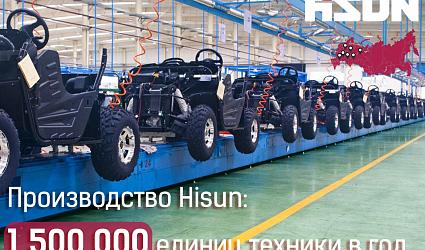 Производство Hisun: 1,5 миллиона техники в год